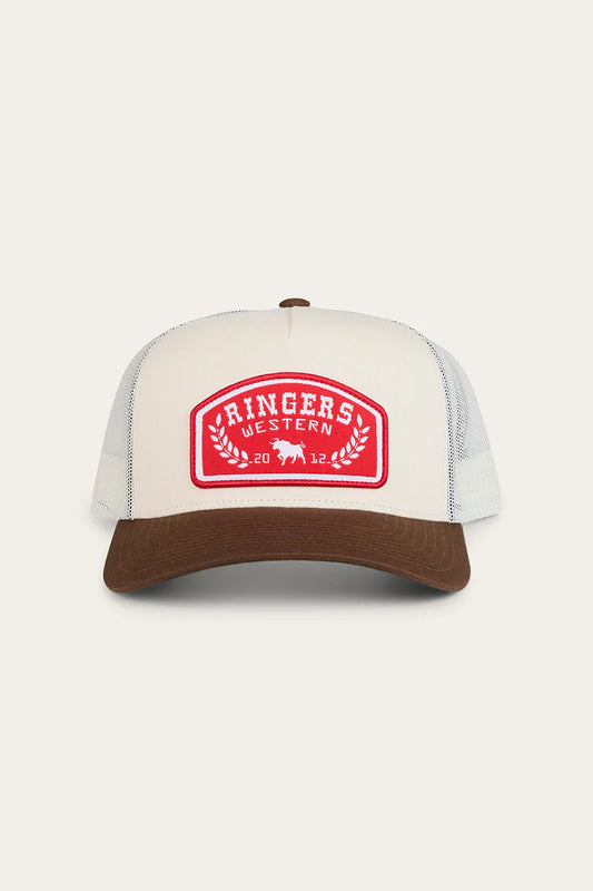 RINGERS WESTERN WHEATBELT TRUCKER - OFF WHITE / CHOCOLATE