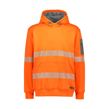 SYZMIK ZT867 UNISEX STREETWORX WATER RESISTANT HOODIE WITH SEGMENTED TAPE - ORANGE