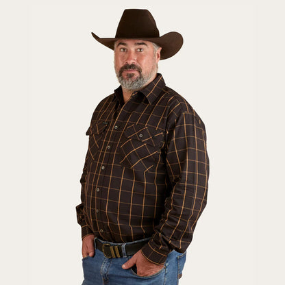 RINGERS WESTERN RICHMOND FULL BUTTON WORK SHIRT - CHARCOAL