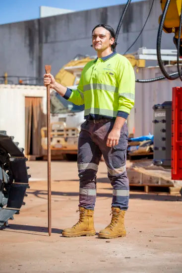 Steel Blue high leg work boots | Portland Zip: Scuff Cap - Wheat
