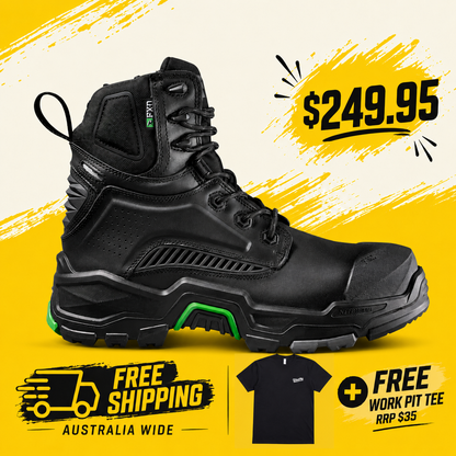 FXD - DURA X1 - NITROCORE™ HIGH CUT, HIGH PERFORMANCE WORK BOOTS - BLACK