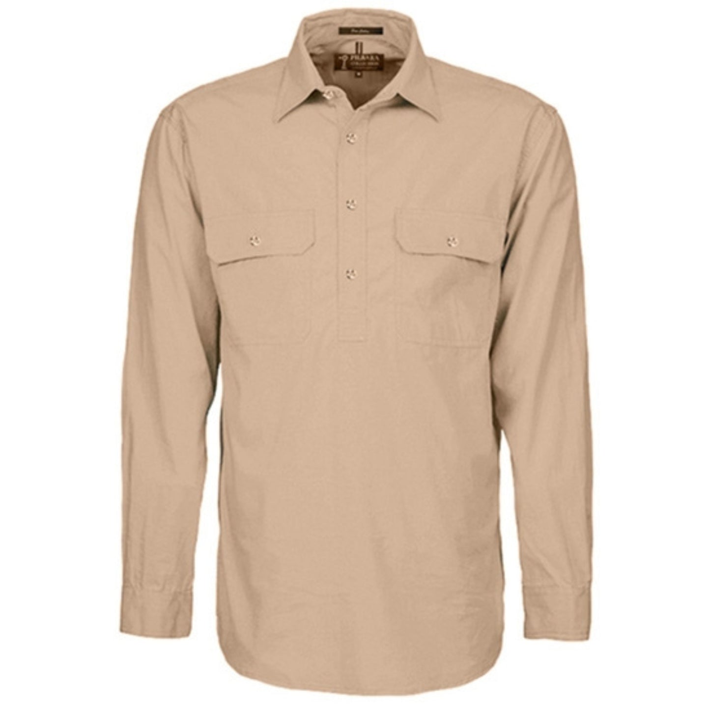 MENS PILBARA CLOSED FRONT LONG SLEEVE SHIRT