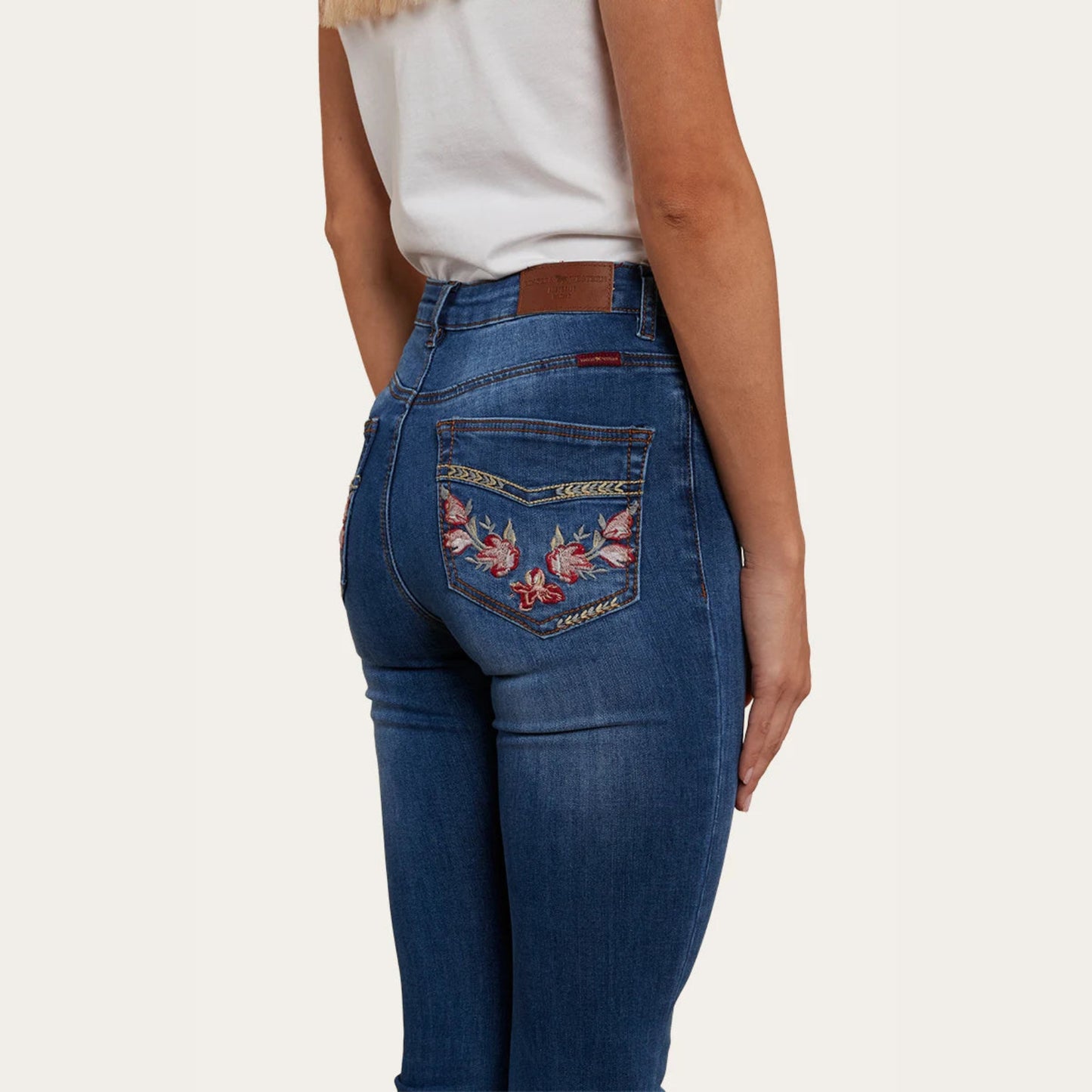 Ringers Western Penny Rodeo Womens High Rise Bootleg Jean - Vintage Blue