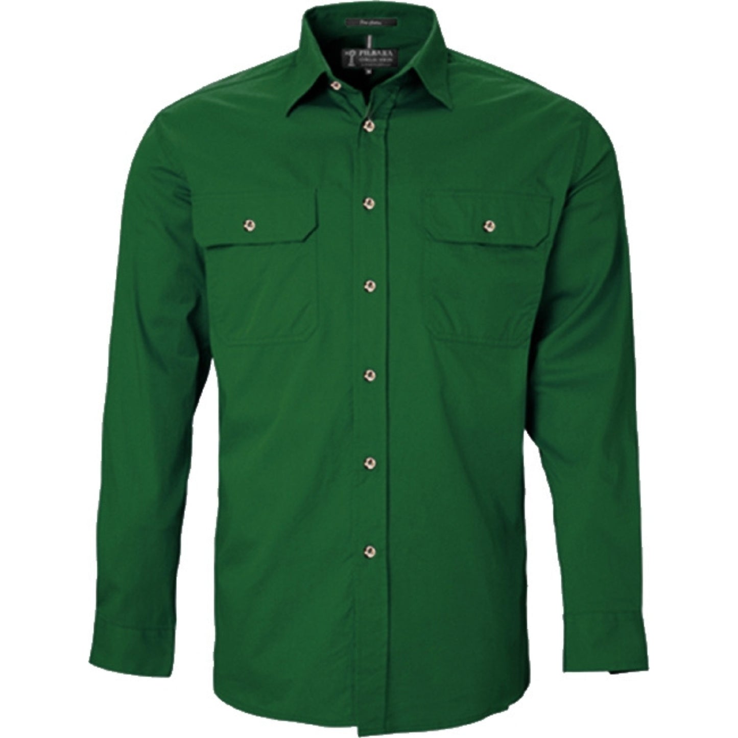 RITEMATE MENS PILBARA OPEN FRONT LONG SLEEVE SHIRT