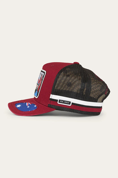 MUD SWEAT BEERS DEEP FIT TRUCKER CAP - MAROON