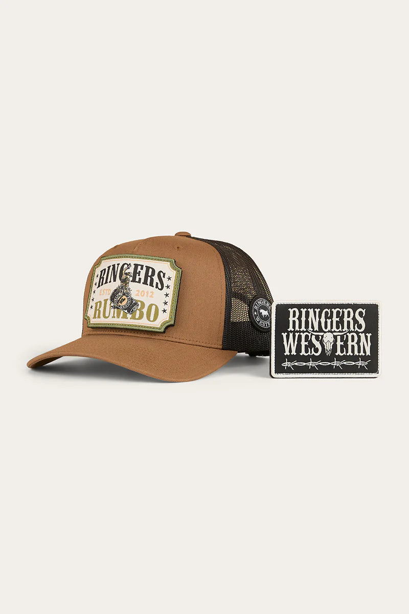 RINGERS WESTERN SWITCHEROO TRUCKER CAP - CLAY