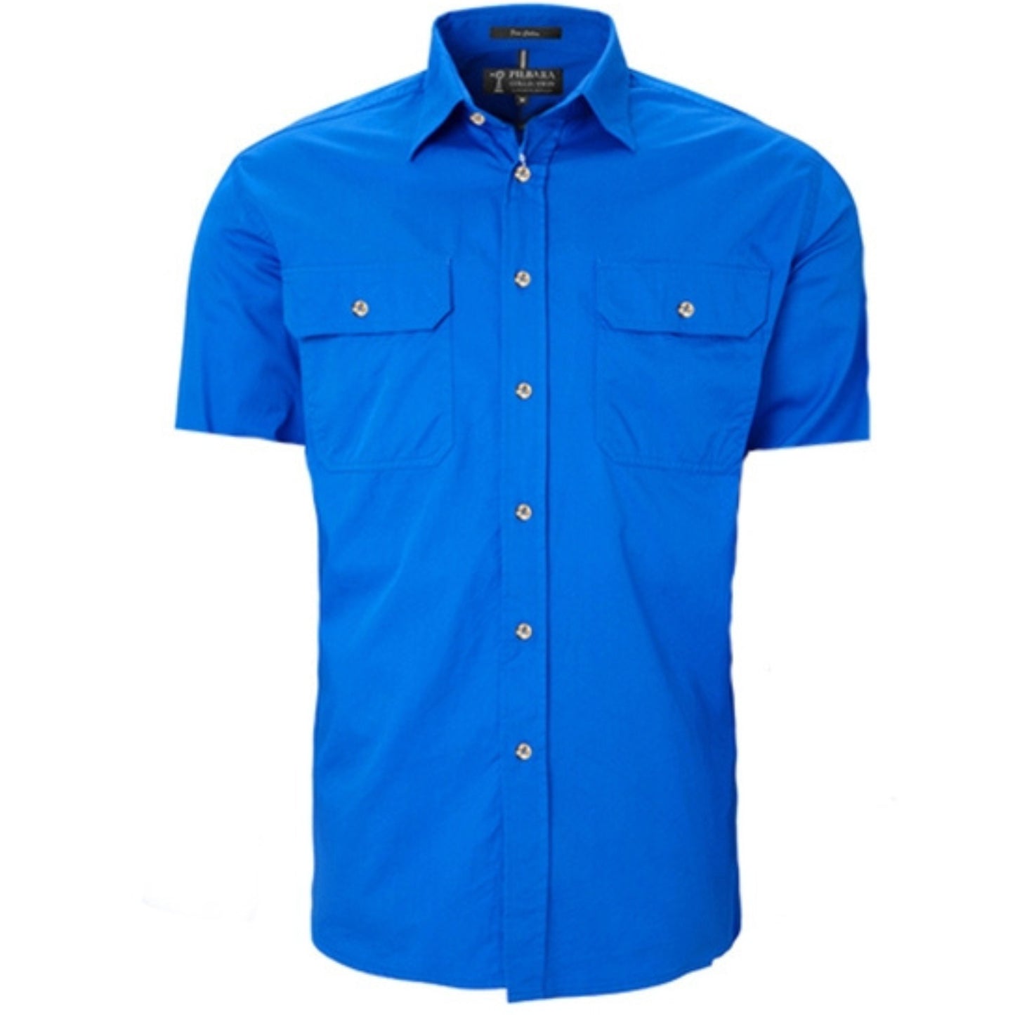 RITEMATE MENS PILBARA OPEN FRONT SHORT SLEEVE SHIRT