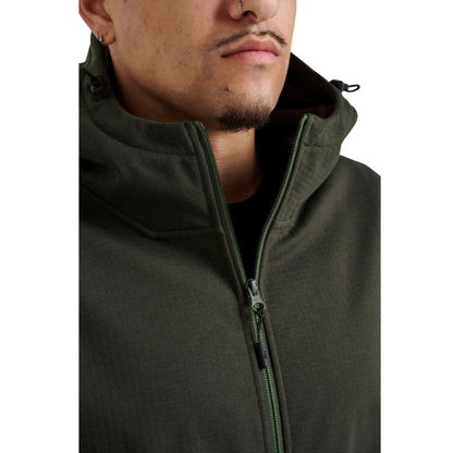 WF-3 ZIP THRU HOODIE – DARK GREEN | 5K WATERPROOF & WINDPROOF