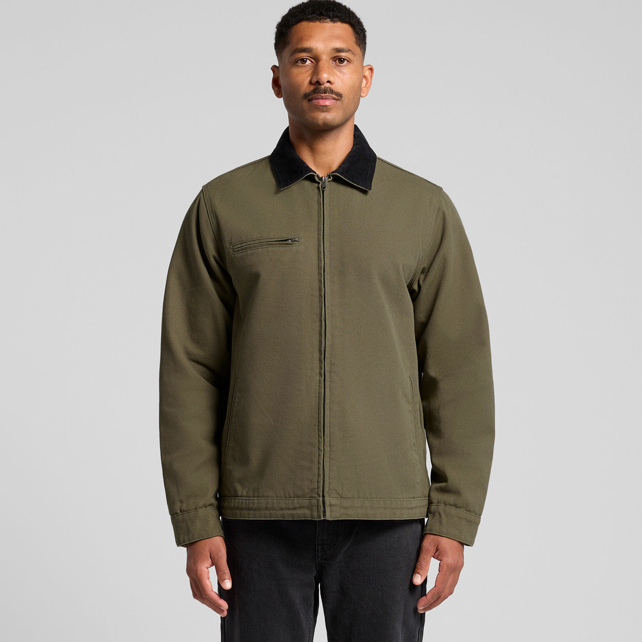 AS COLOUR CANVAS CORD COLLAR JACKET