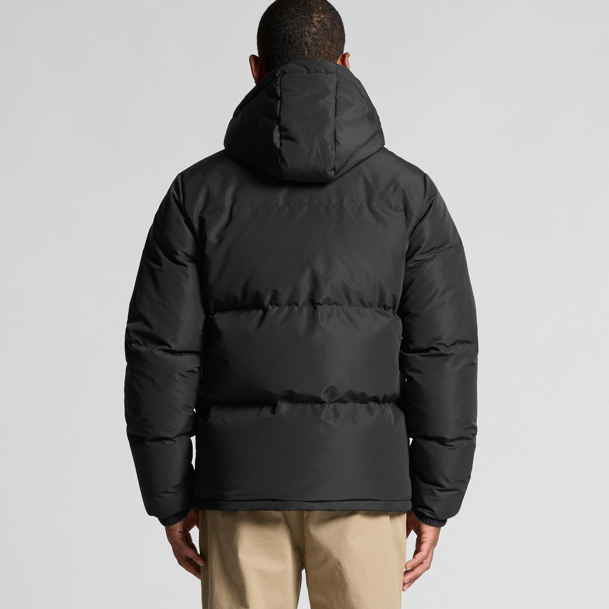 AS COLOUR HOODED PUFFER JACKET - BLACK