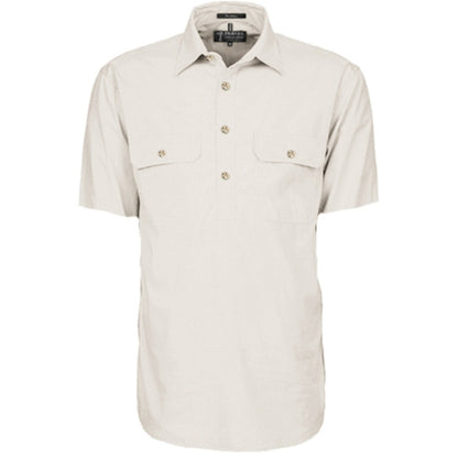 RITEMATE MENS PILBARA CLOSED FRONT SHORT SLEEVE SHIRT