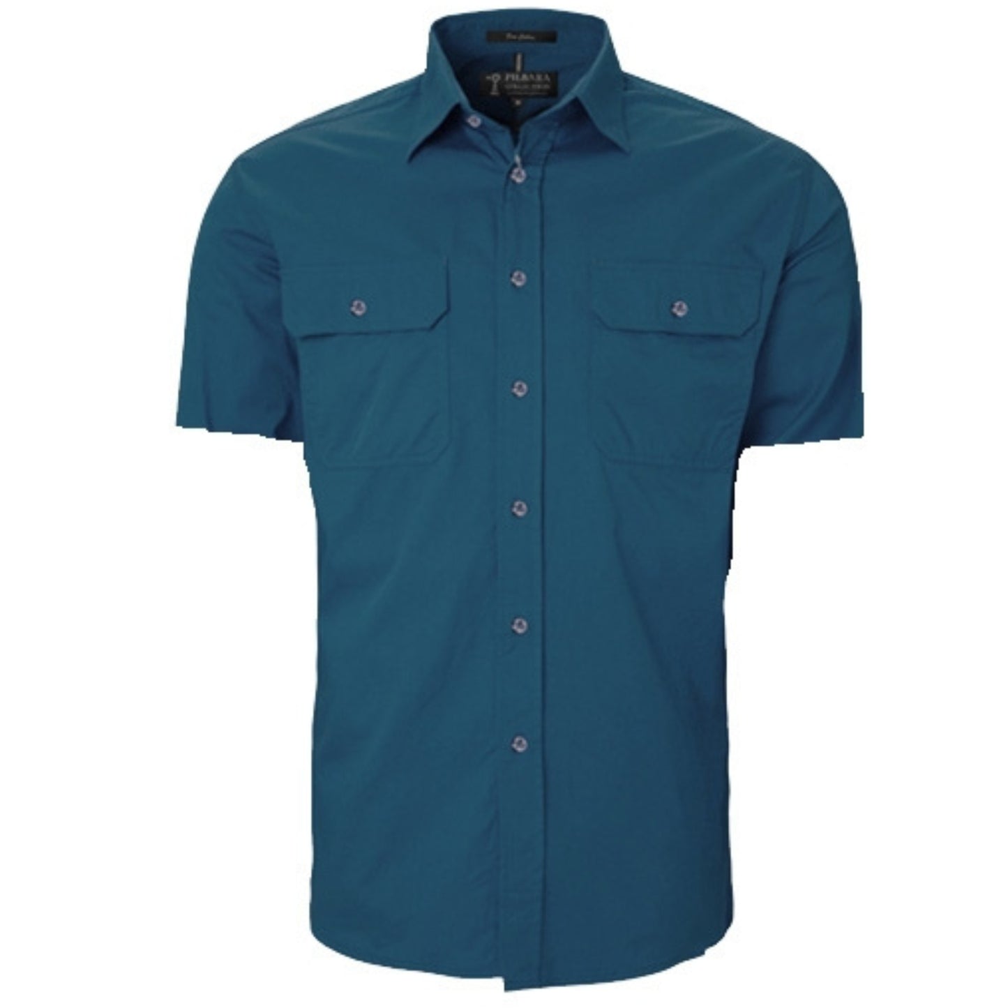 RITEMATE MENS PILBARA OPEN FRONT SHORT SLEEVE SHIRT