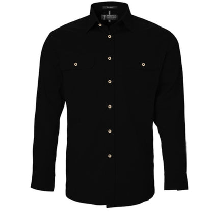 RITEMATE MENS PILBARA OPEN FRONT LONG SLEEVE SHIRT