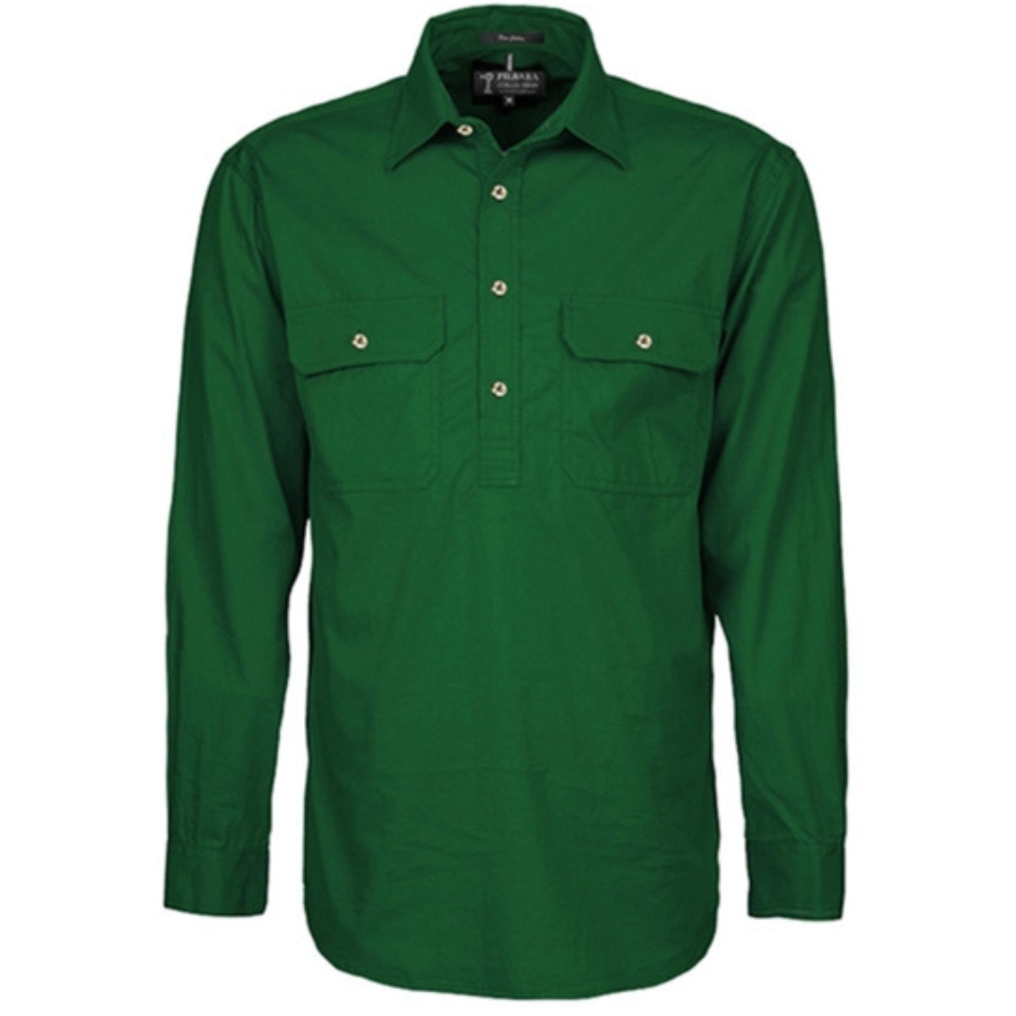 MENS PILBARA CLOSED FRONT LONG SLEEVE SHIRT