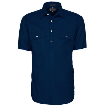 RITEMATE MENS PILBARA CLOSED FRONT SHORT SLEEVE SHIRT