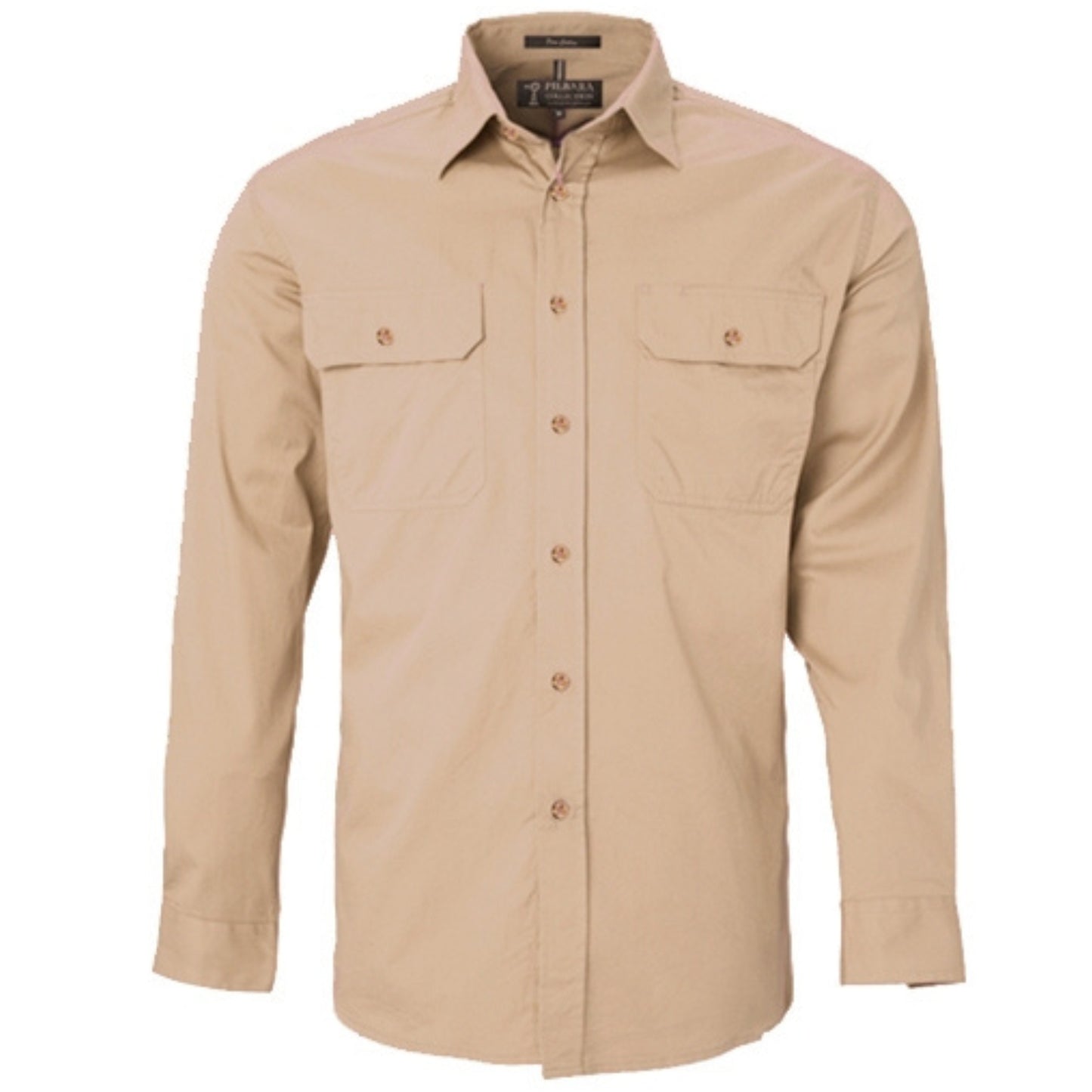 RITEMATE MENS PILBARA OPEN FRONT LONG SLEEVE SHIRT