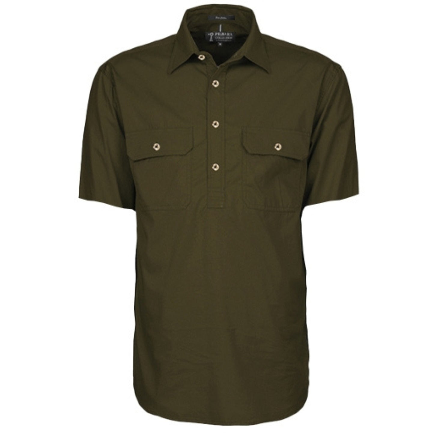 RITEMATE MENS PILBARA CLOSED FRONT SHORT SLEEVE SHIRT