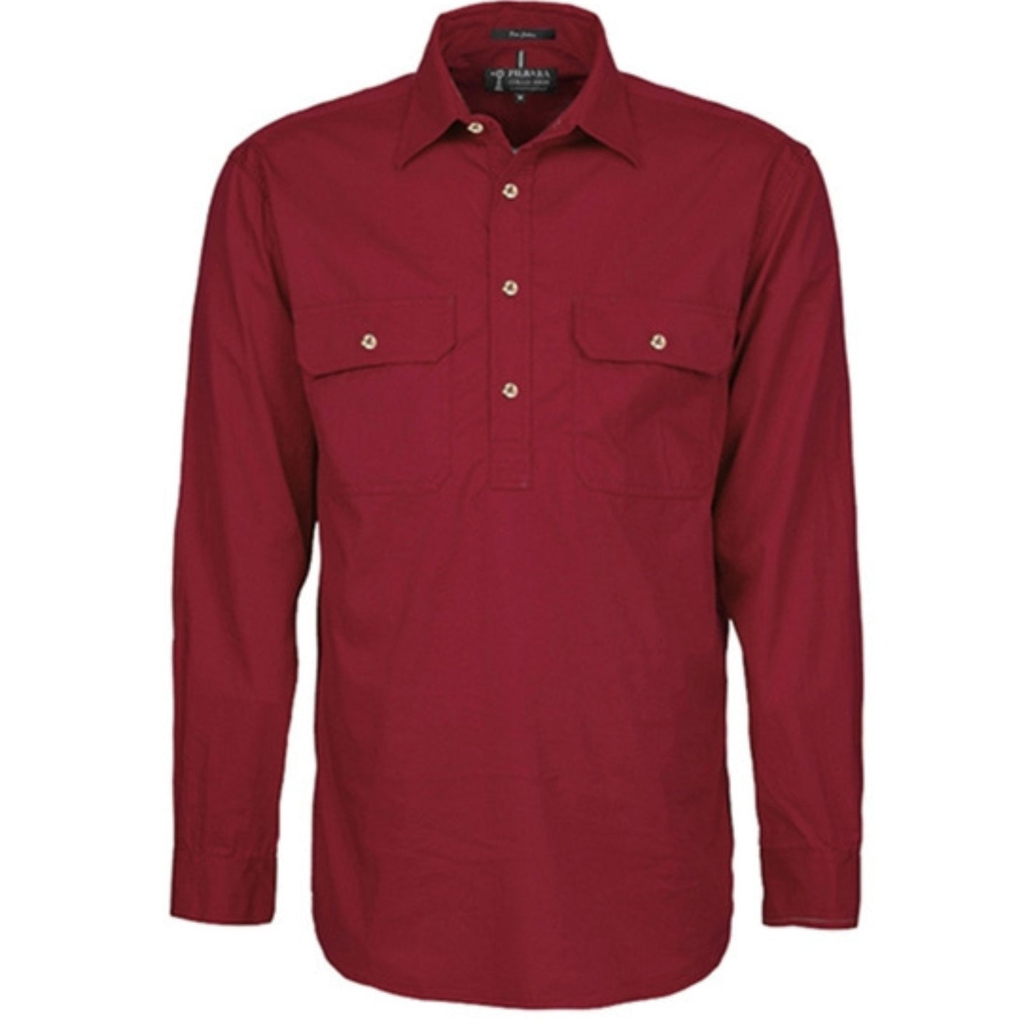 MENS PILBARA CLOSED FRONT LONG SLEEVE SHIRT