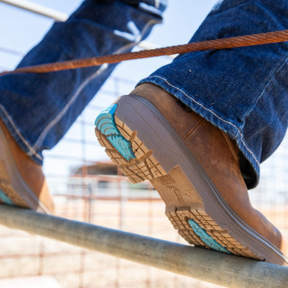 STEEL BLUE 813945 BLUE HEELER SAFETY BOOTS - BROWN