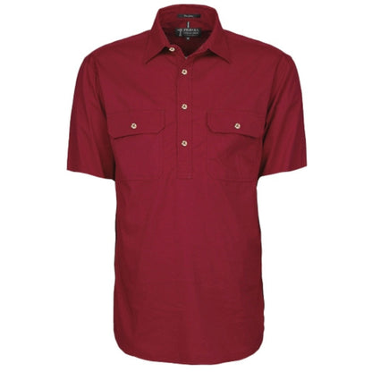 RITEMATE MENS PILBARA CLOSED FRONT SHORT SLEEVE SHIRT