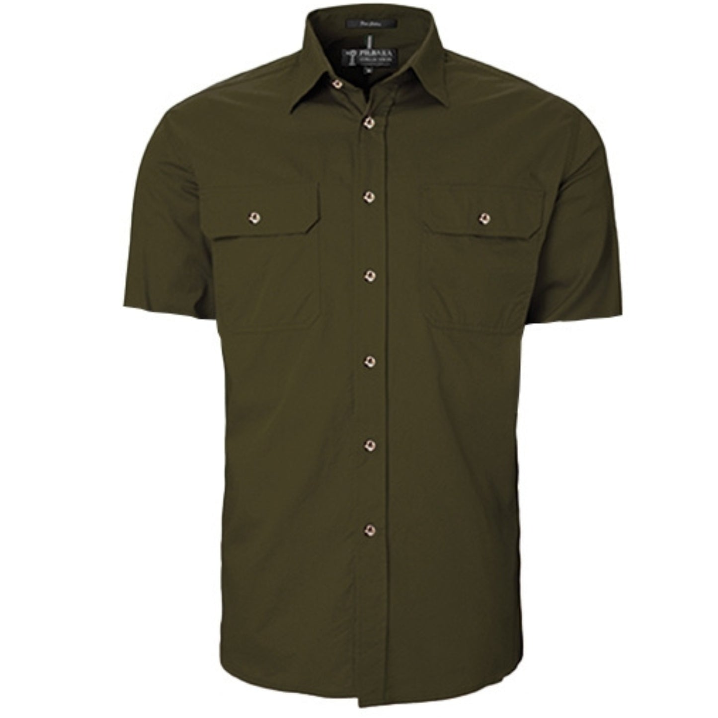 RITEMATE MENS PILBARA OPEN FRONT SHORT SLEEVE SHIRT