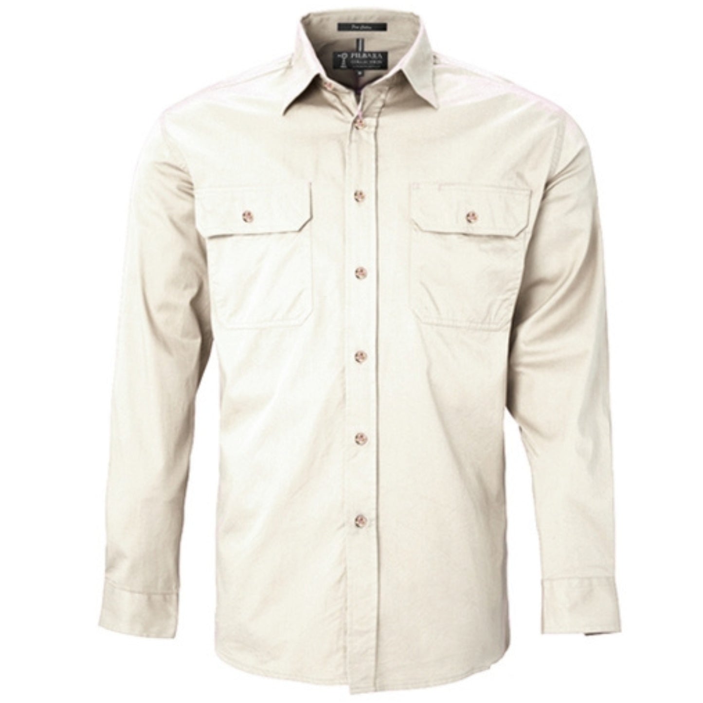 RITEMATE MENS PILBARA OPEN FRONT LONG SLEEVE SHIRT