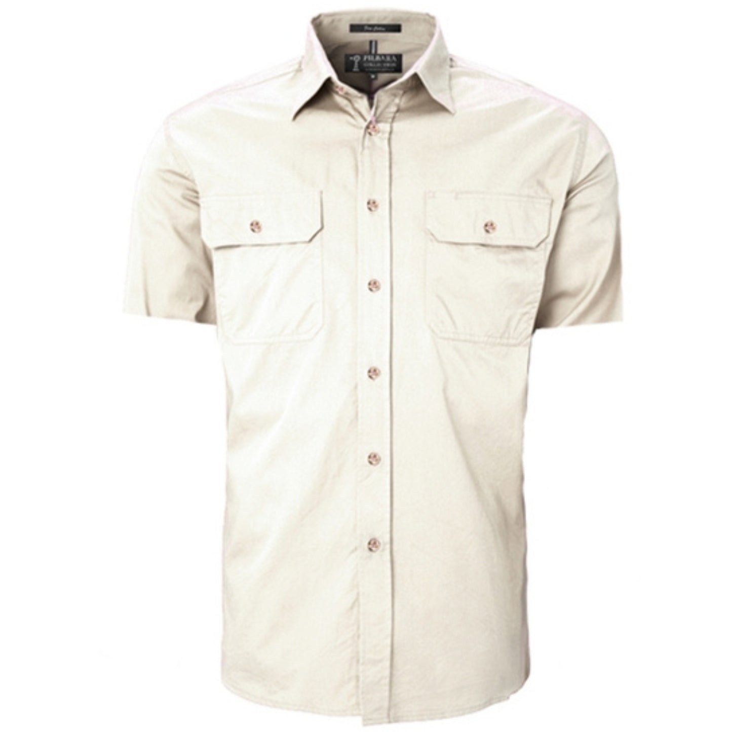 RITEMATE MENS PILBARA OPEN FRONT SHORT SLEEVE SHIRT