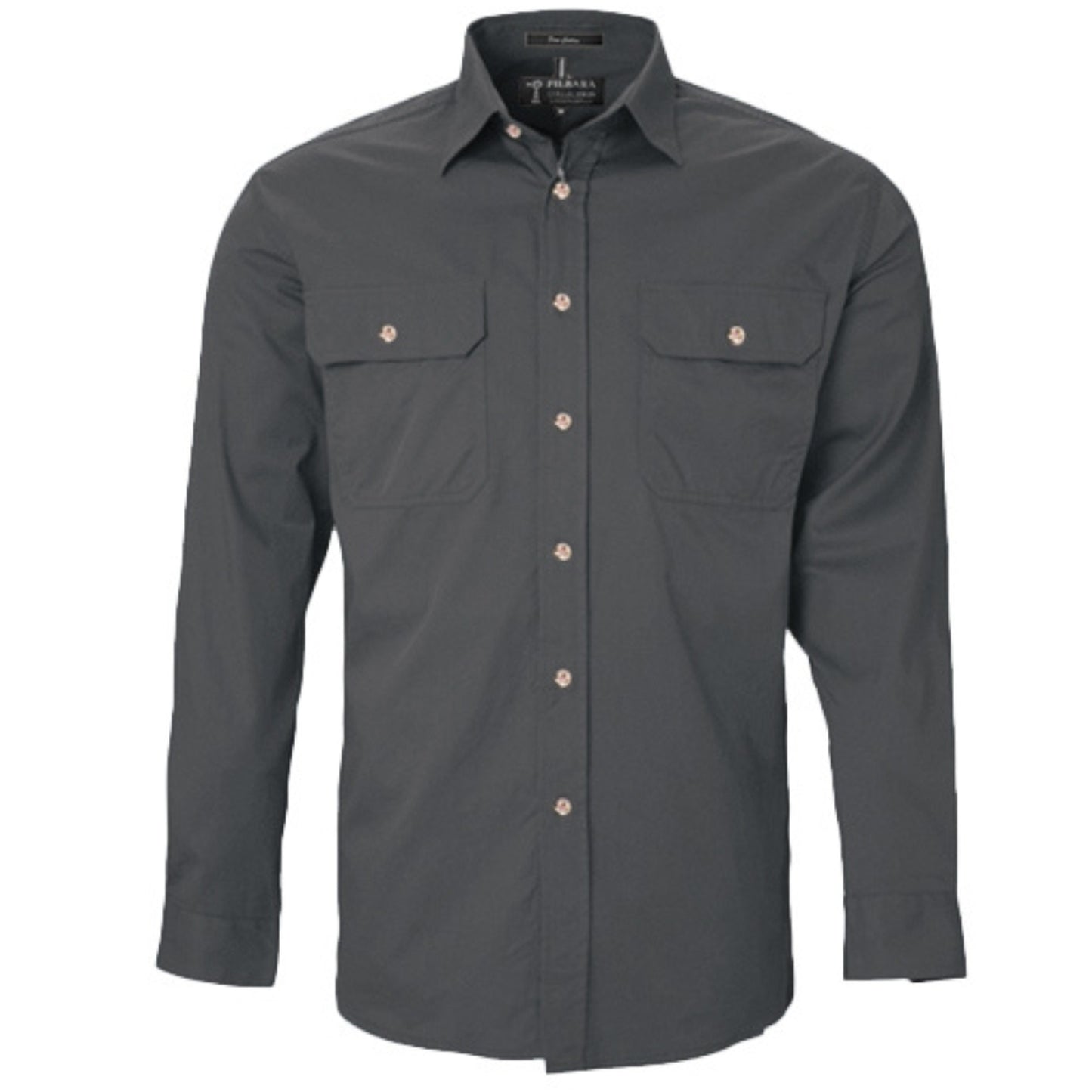 RITEMATE MENS PILBARA OPEN FRONT LONG SLEEVE SHIRT