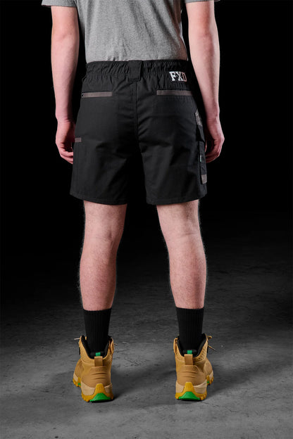 FXD WS-7 ELASTIC WAIST UTILITY SHORTS - BLACK