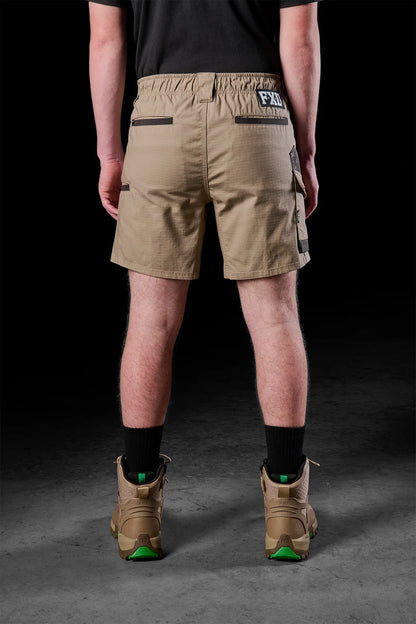 FXD WS-7 ELASTIC WAIST UTILITY SHORTS - KHAKI