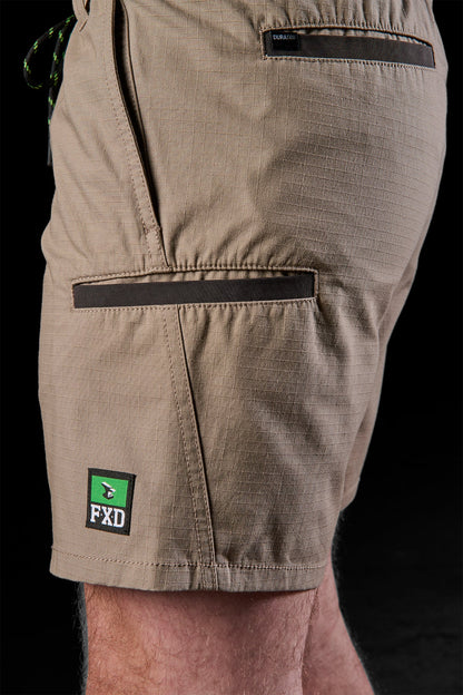 FXD WS-7 ELASTIC WAIST UTILITY SHORTS - KHAKI