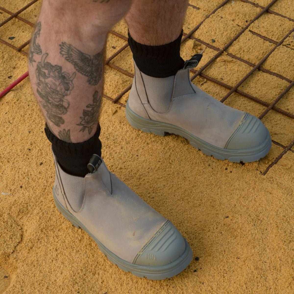 STEEL BLUE 312601 HOBART SCUFF STEEL TOE - GRANITE