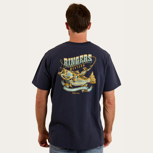 Buckin Barra Mens Loose Fit T-Shirt - NAVY