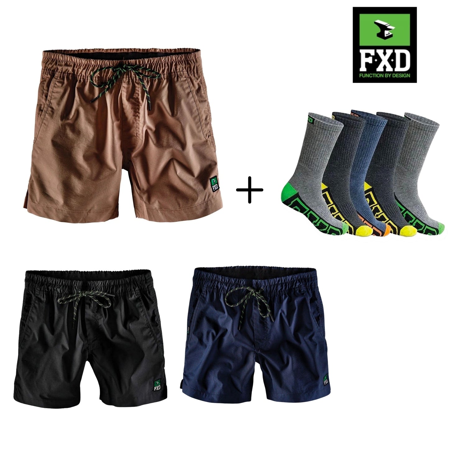 2 PAIR OF FXD WS-4  + 5 PACKS OF SOCKS