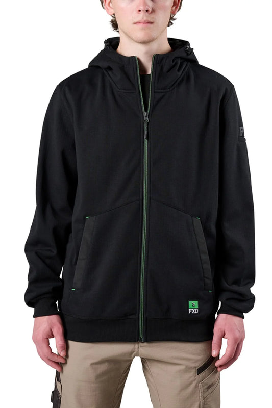 WF-3 ZIP THRU HOODIE – BLACK | 5K WATERPROOF & WINDPROOF