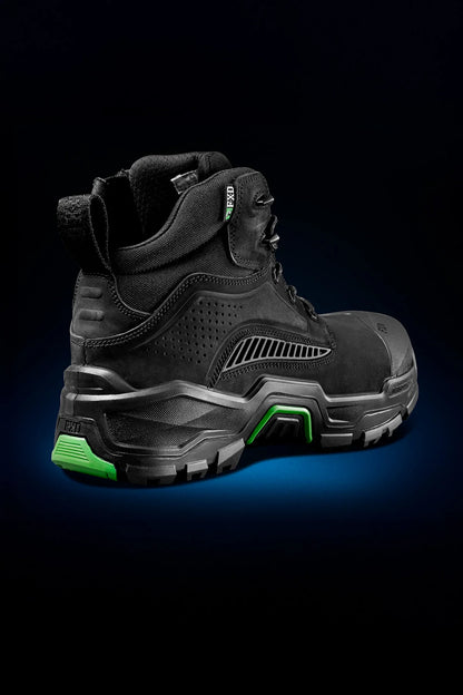 FXD - DURA X2 - NITROCORE™ MID CUT, HIGH PERFORMANCE WORK BOOTS - BLACK