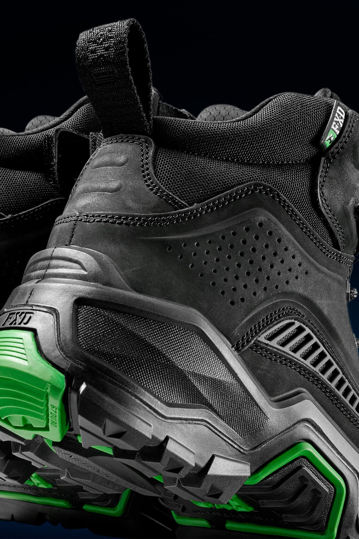 FXD - DURA X2 - NITROCORE™ MID CUT, HIGH PERFORMANCE WORK BOOTS - BLACK