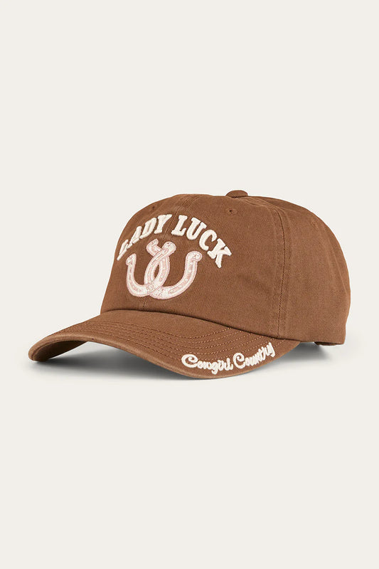 RINGERS WESTERN LADY LUCK BASEBALL CAP - SADDLE BROWN