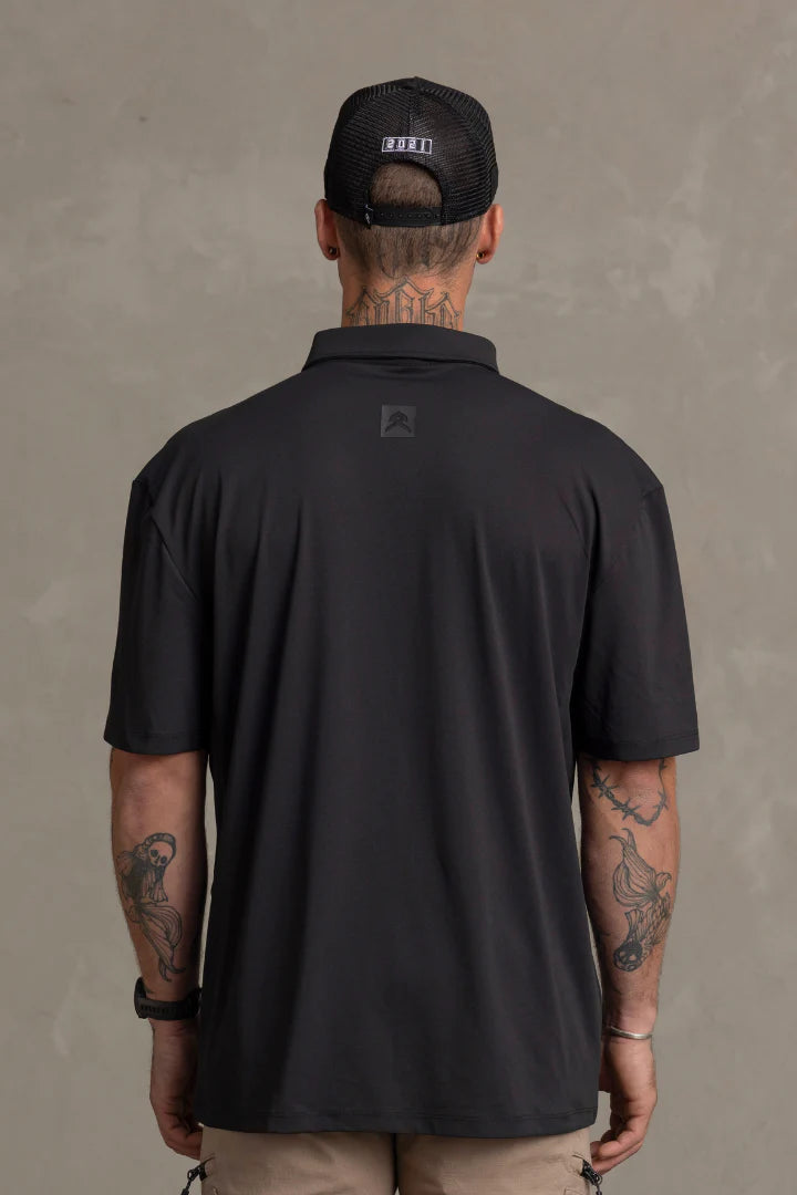 LIGHTWEIGHT PERFORMANCE POLO - BLACK