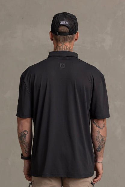 LIGHTWEIGHT PERFORMANCE POLO - BLACK