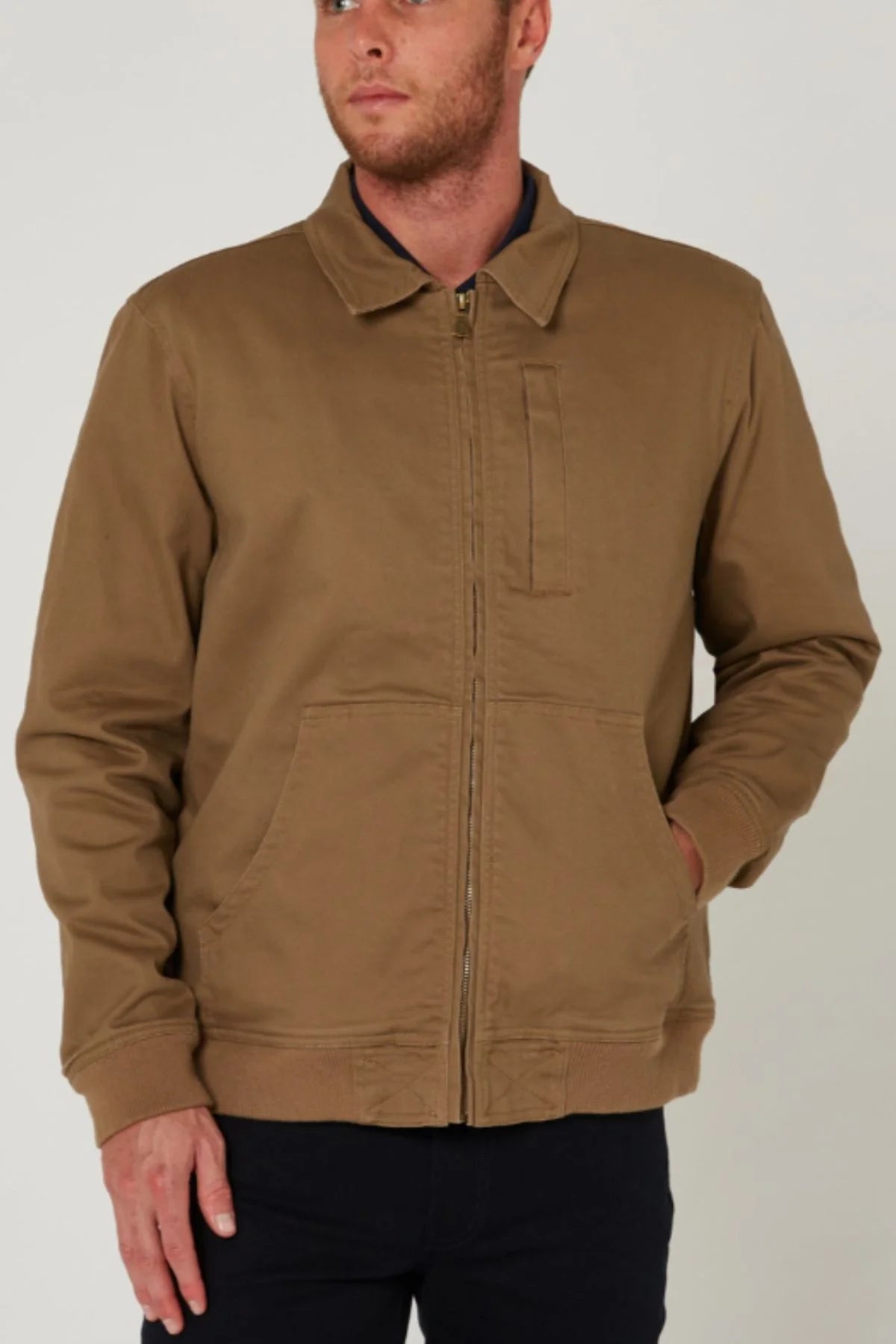 PILBARA MEN'S SHERPA BOMBER JACKET - WHISKY