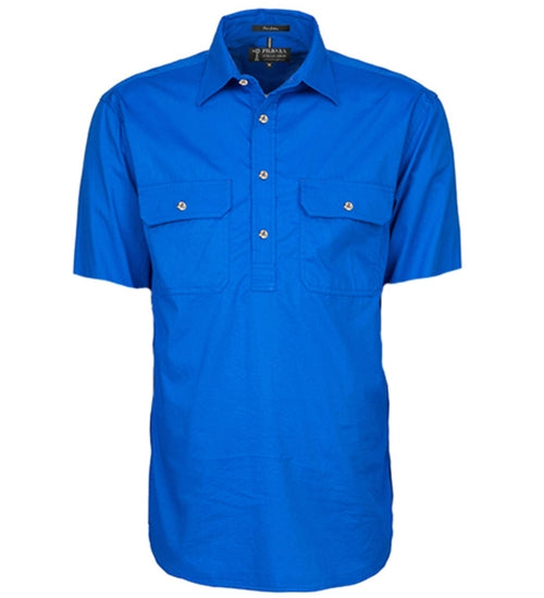 MENS PILBARA CLOSED FRONT SHORT SLEEVE SHIRT