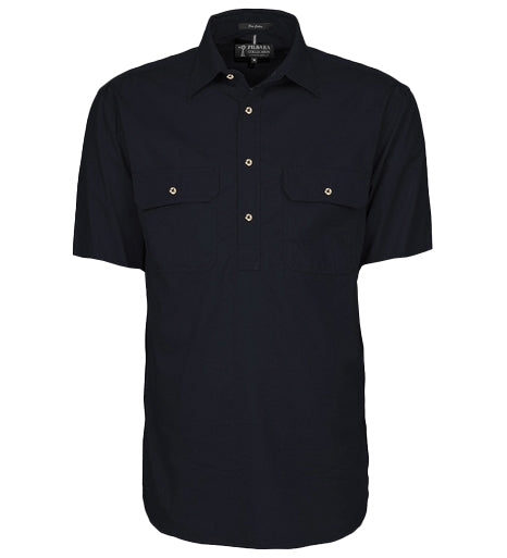 MENS PILBARA CLOSED FRONT SHORT SLEEVE SHIRT