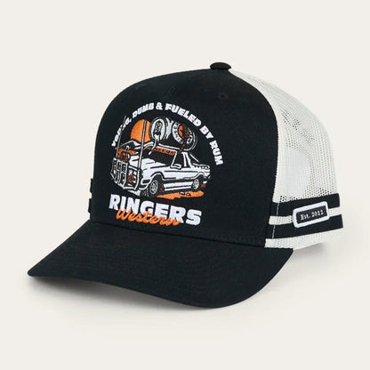 Rum Runner Outback Ute Trucker Cap -  black