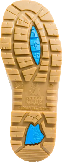 Steel Blue high leg work boots | Portland Zip: Scuff Cap - Wheat