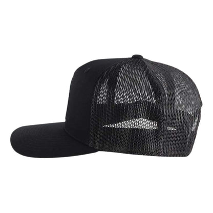 RINGERS WESTERN SIGNATURE BULL TRUCKER CAP BLACK / BLACK WHITE