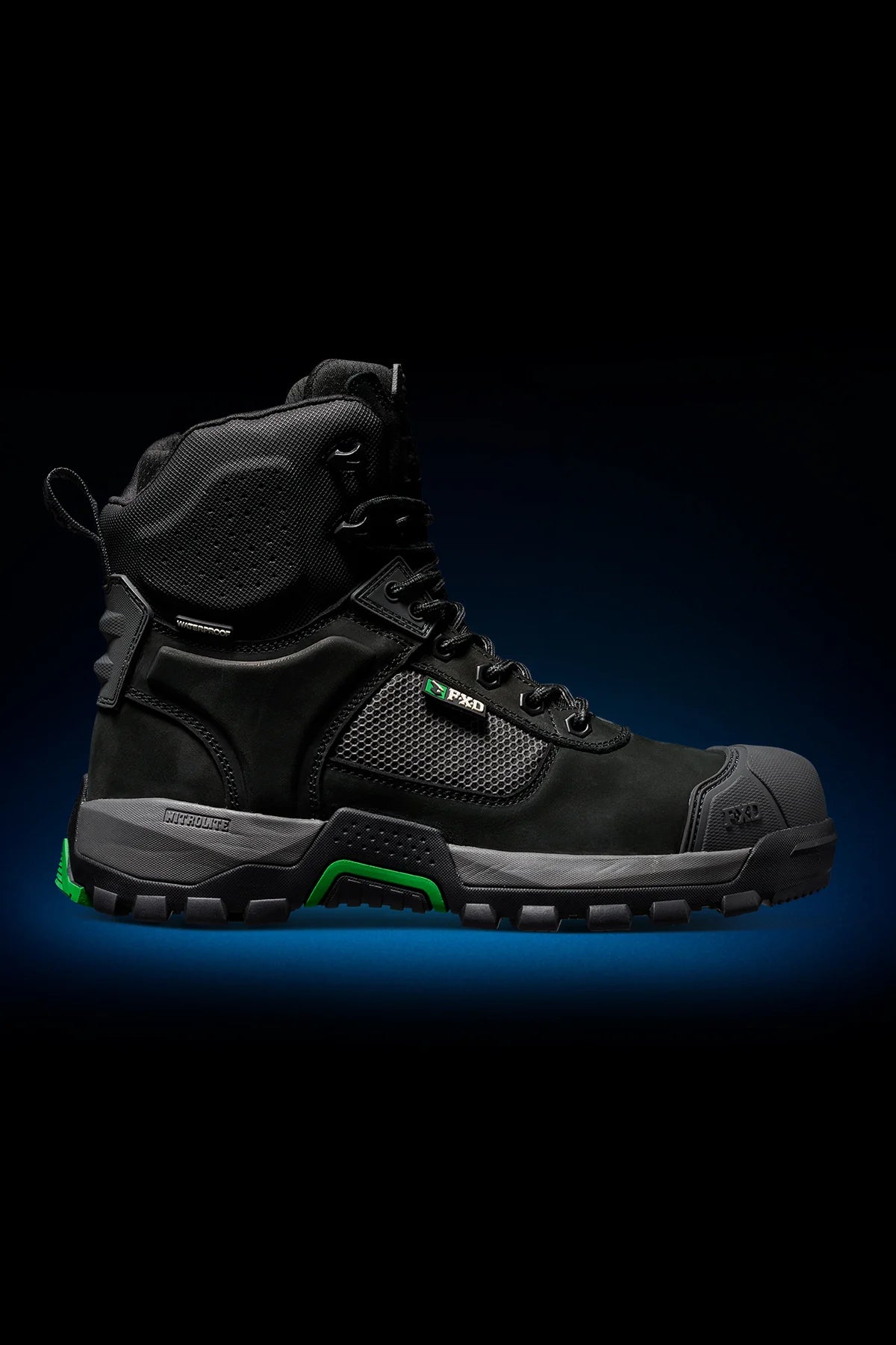 FXD WB-1WP WATERPROOF WORK BOOTS - BLACK