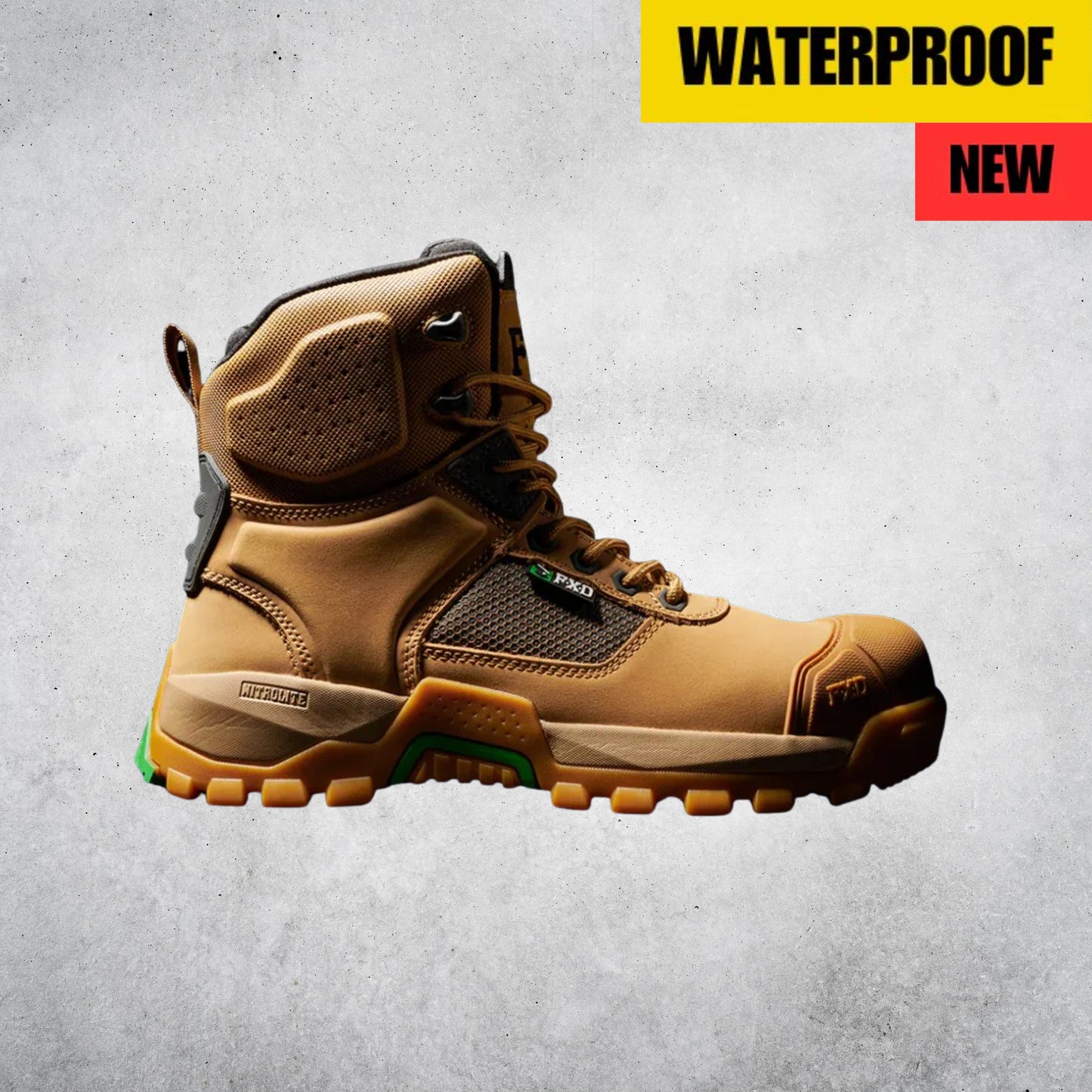 FXD WB-1WP WATERPROOF WORK BOOTS - WHEAT