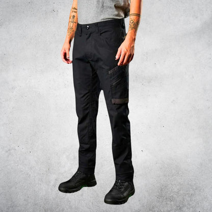 FXD WP-11 CUFFED STRETCH RIPSTOP WORK PANTS - BLACK