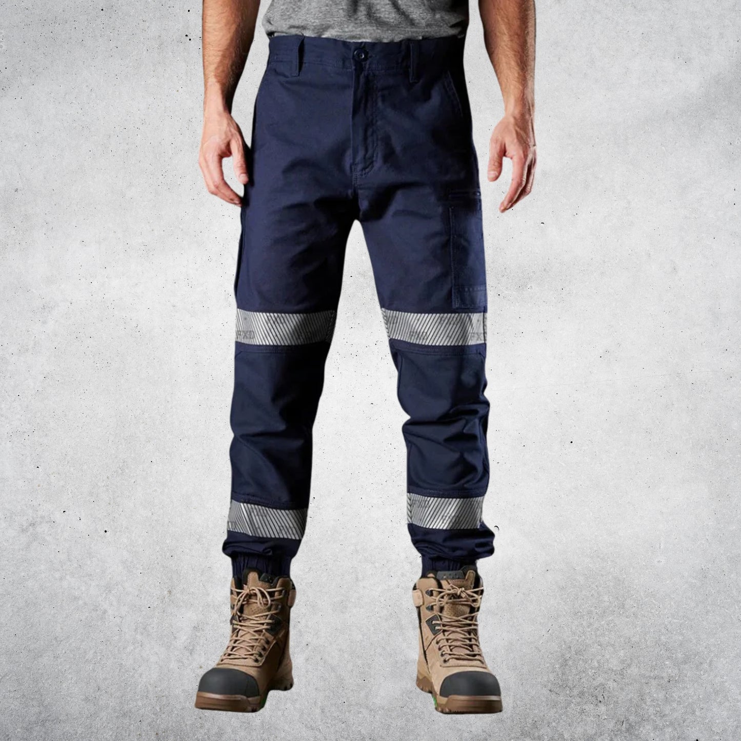 FXD WP-4T REFLECTIVE CUFFED WORK PANTS - NAVY